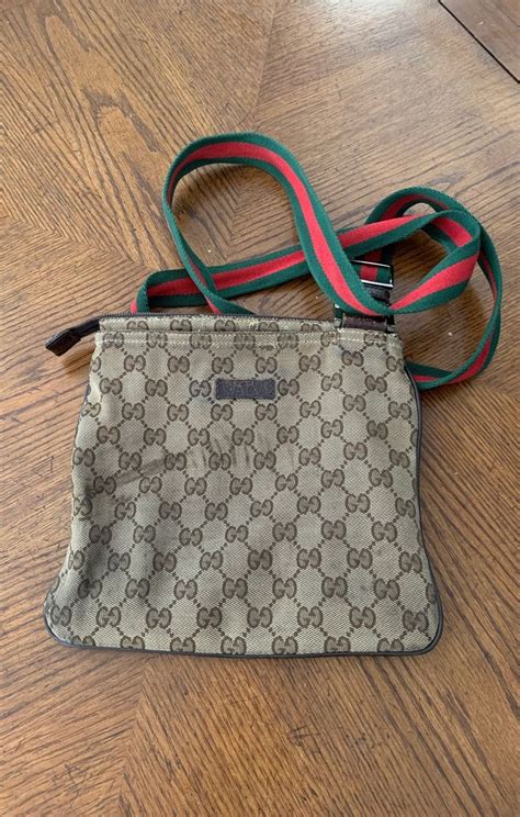 black gucci crossbody with red and green strap|authentic gucci crossbody bag.